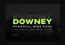 Downey Font Poster 1