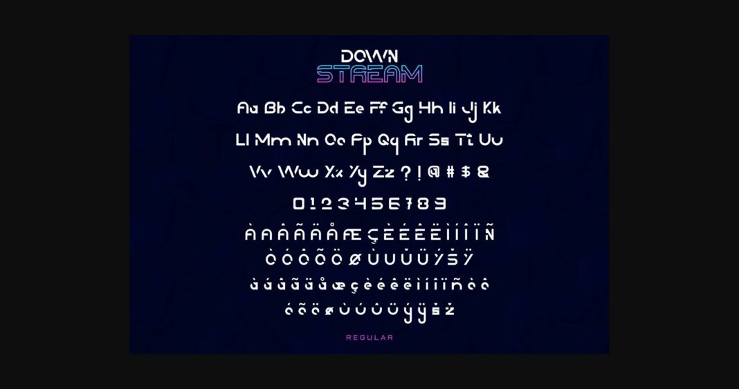 Downstream Font Poster 6