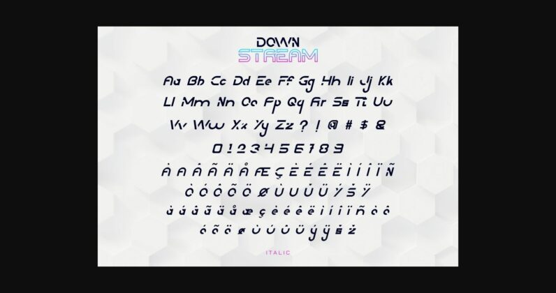 Downstream Font Poster 8