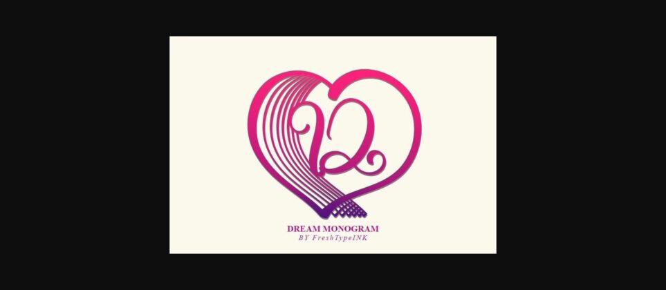 Dream Monogram Font Poster 3