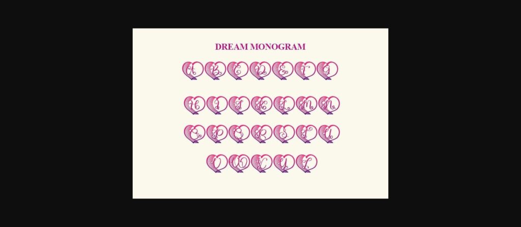 Dream Monogram Font Poster 6