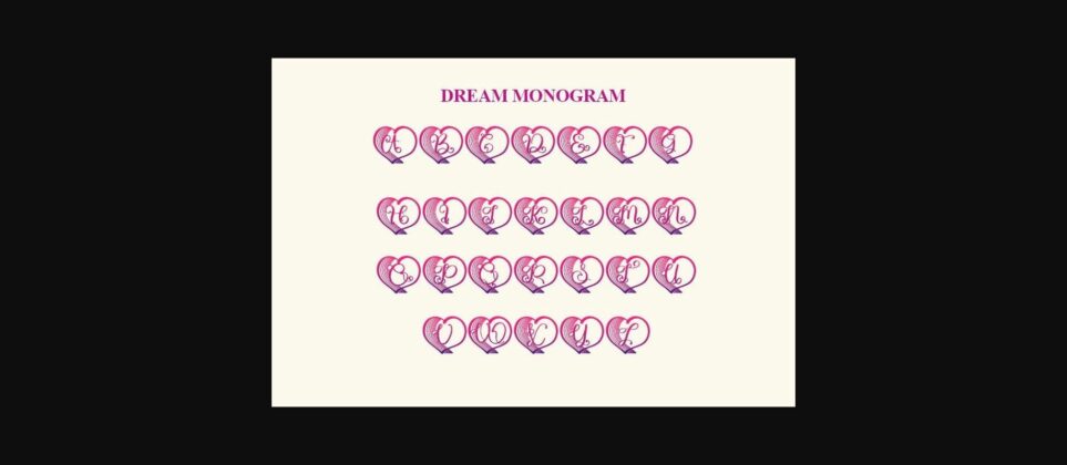 Dream Monogram Font Poster 6