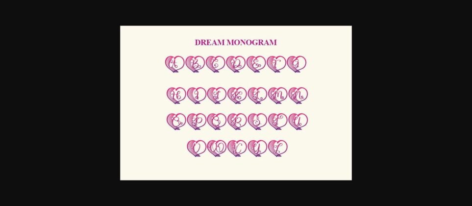 Dream Monogram Font Poster 6