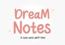 Dream Notes Font Poster 1