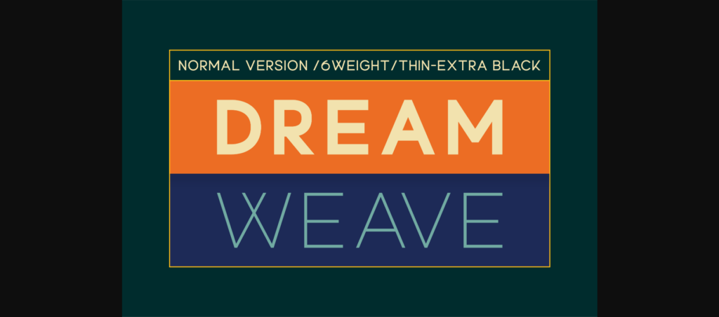 Dream Weave Font Poster 1