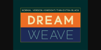 Dream Weave Font Poster 1