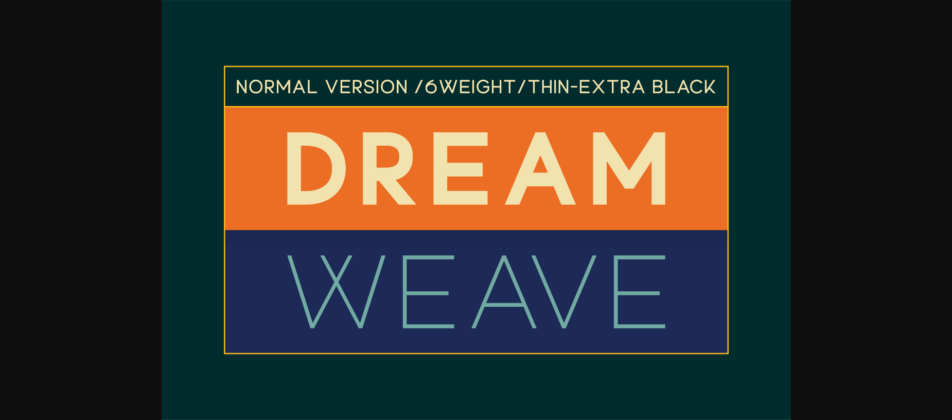 Dream Weave Font Poster 1