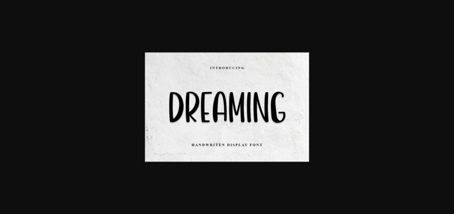 Dreaming Font Poster 3