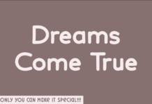 Dreams Come True Font Poster 1