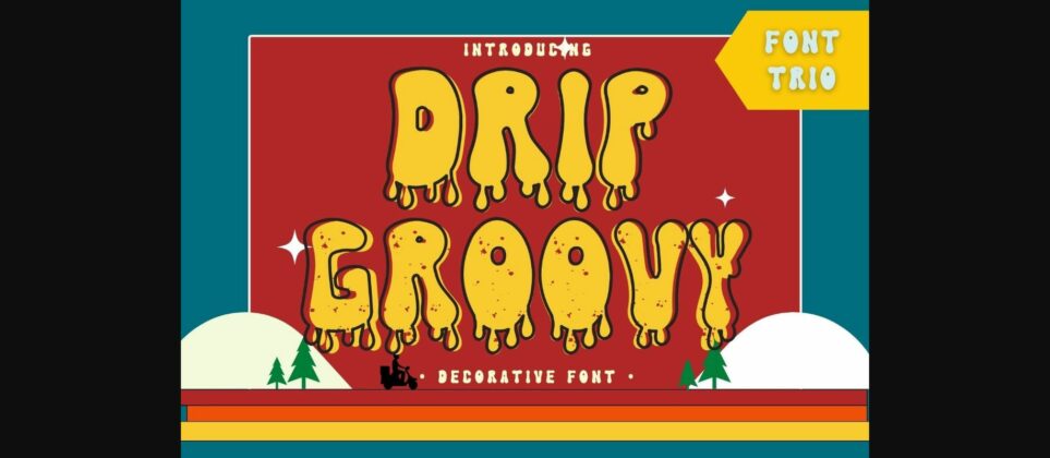 Drip Groovy Font Poster 3