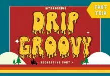 Drip Groovy Font Drip Groovy Font Poster 1