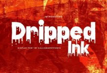 Dripped Ink Font Poster 1