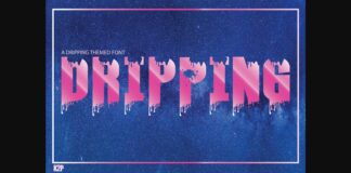 Dripping Font Poster 1