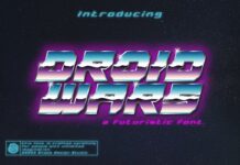 Droid Wars Font Poster 1