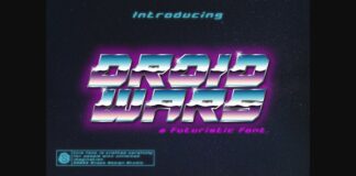 Droid Wars Font Poster 1