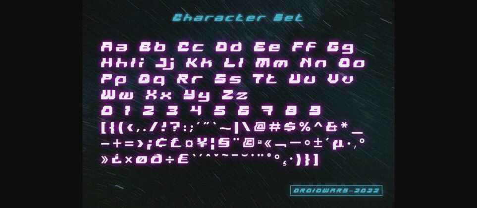 Droid Wars Font Poster 2