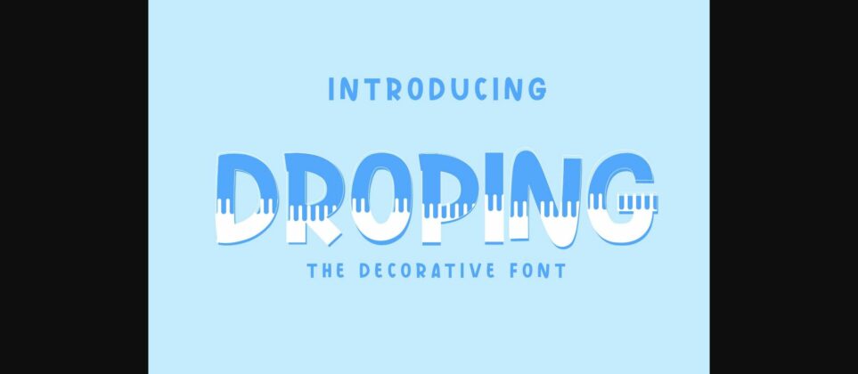 Droping Font Poster 1