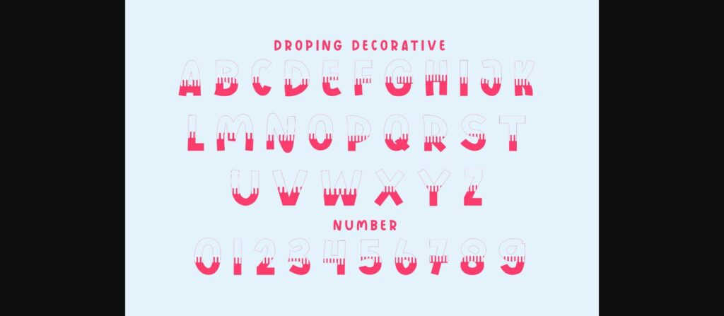 Droping Font Poster 6