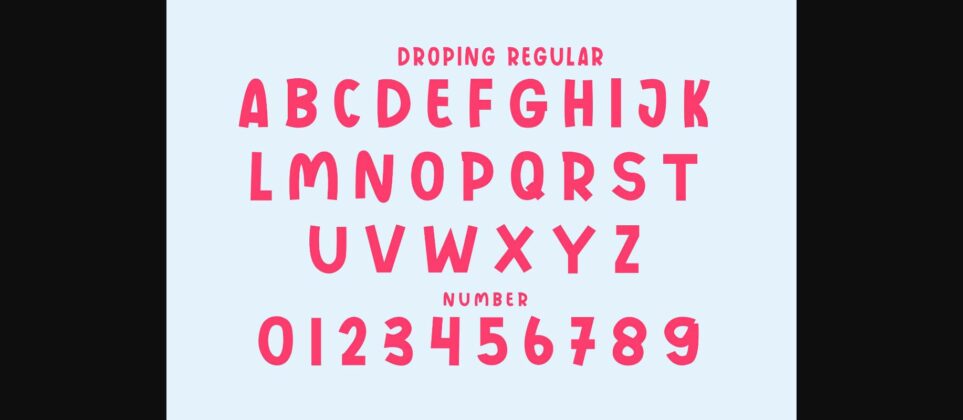 Droping Font Poster 7