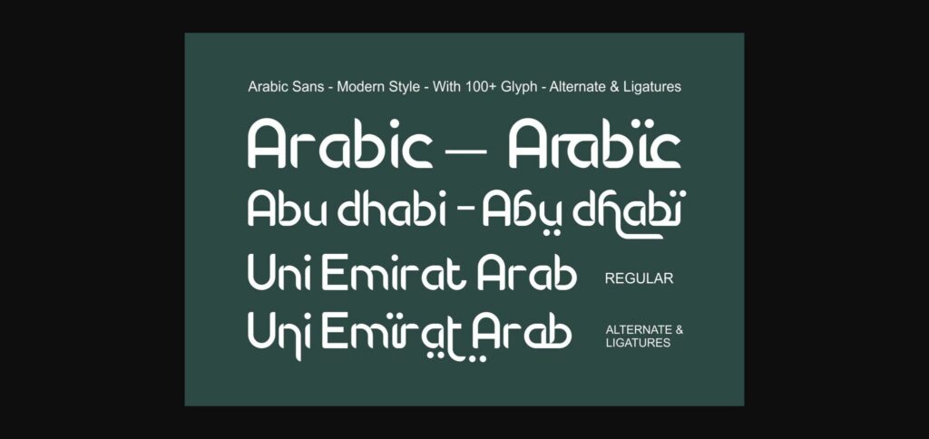 Dubai City Font Poster 4