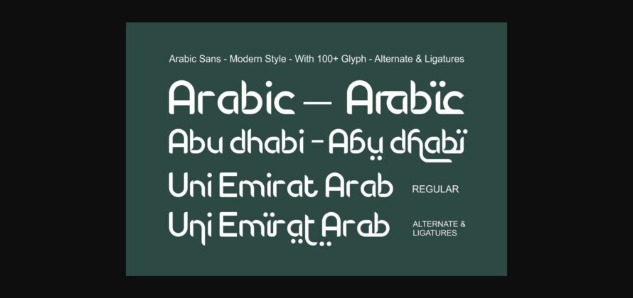 Dubai City Font Poster 2