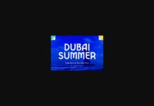 Dubai Summer Font Poster 1