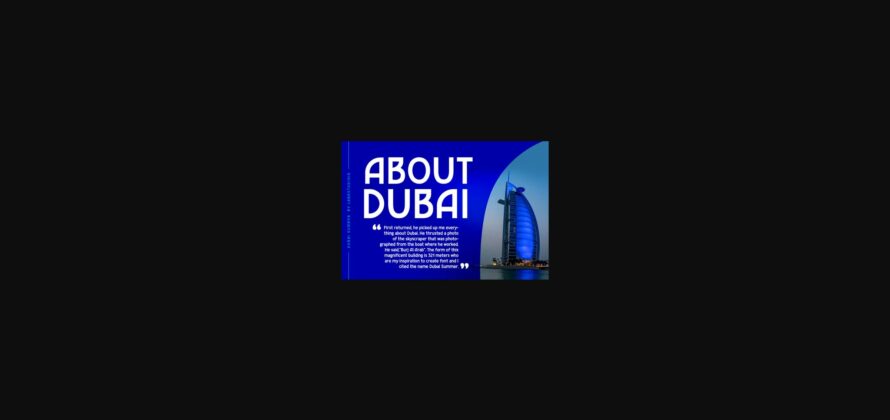 Dubai Summer Font Poster 6