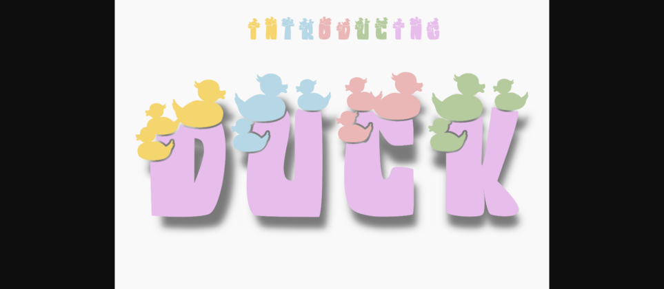 Duck Font Poster 3