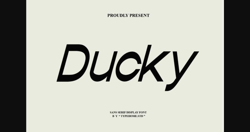 Ducky Font Poster 3