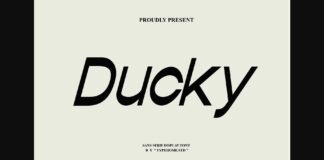 Ducky Font Poster 1