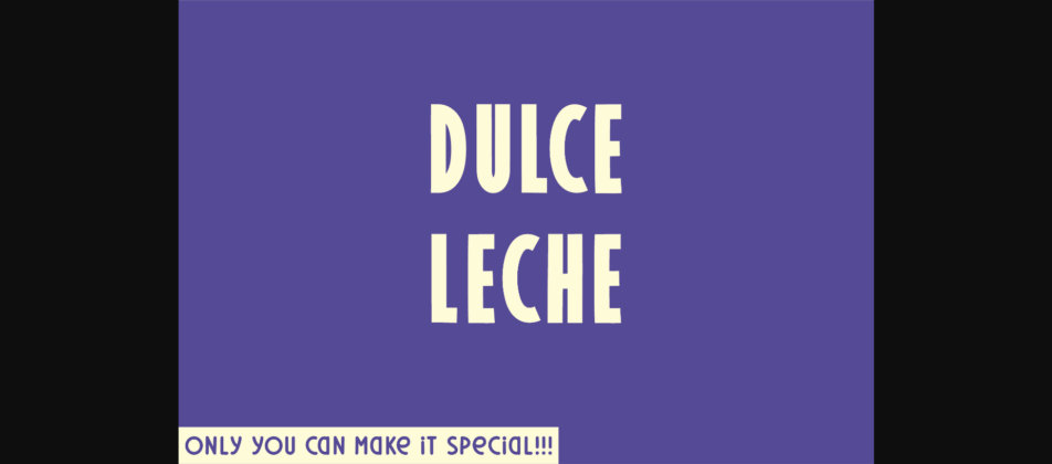 Dulce Leche Font Poster 3