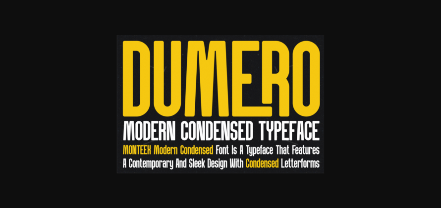 Dumero Font Poster 4
