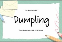 Dumpling Font Poster 1