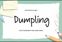 Dumpling Font Poster 1