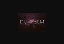 Dunklem Font Poster 1