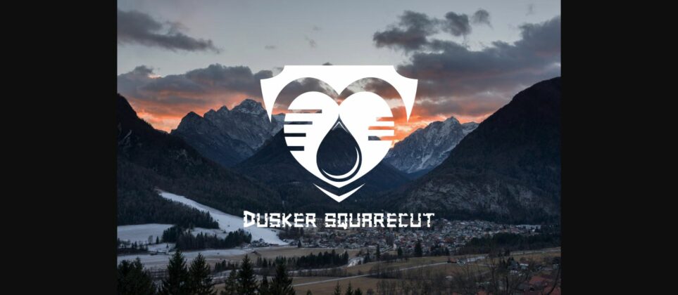 Dusker SquareCut Font Poster 3