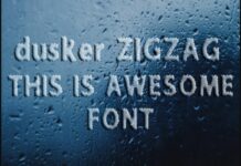 Dusker ZigZag Font Poster 1