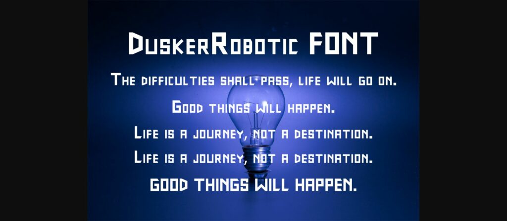 DuskerRobotic Font Poster 3