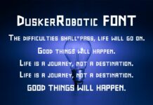 DuskerRobotic Font Poster 1