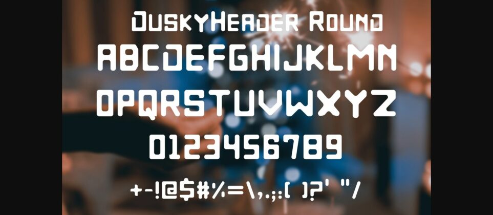DuskyHeader Round Font Poster 4