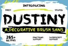 Dustiny Font Dustiny Font Poster 1