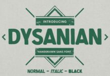 Dysanian Font Poster 1