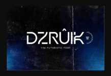 Dzruik Font Poster 1