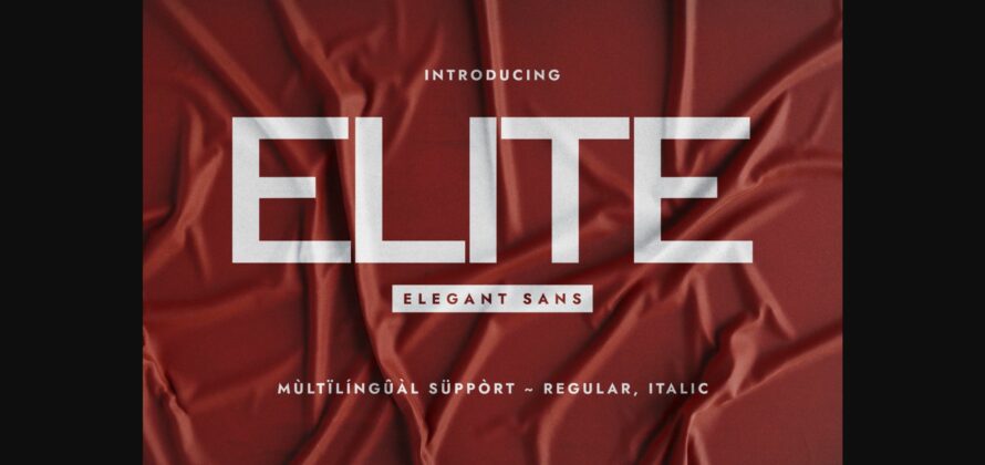 Elite Font Poster 3