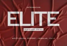 Elite Font Poster 1