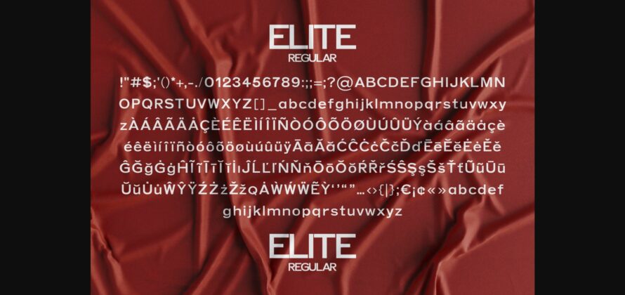 Elite Font Poster 9