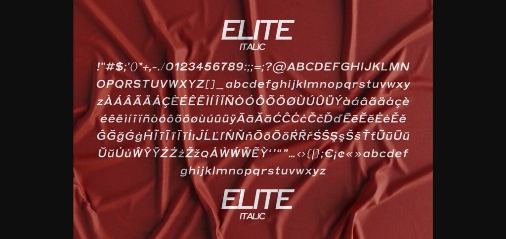 Elite Font Poster 10