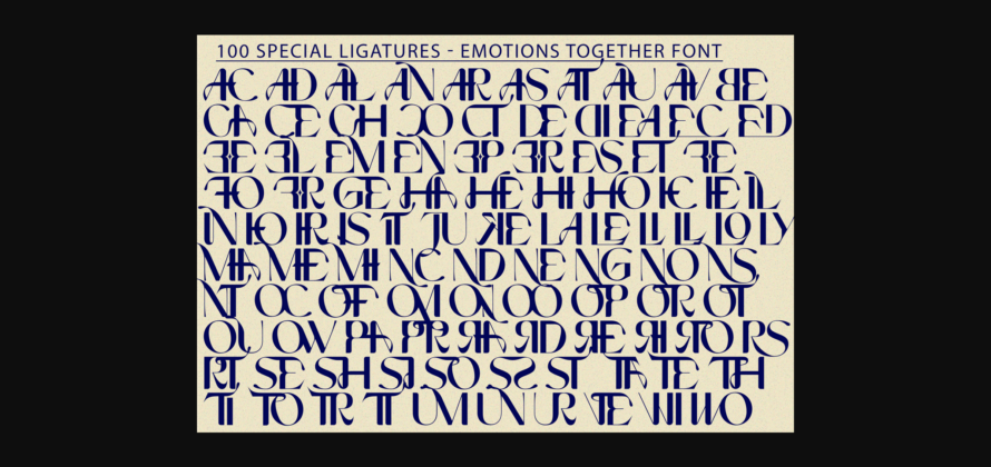 Emotions Together Font Poster 9