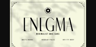 Enegma Font Poster 1