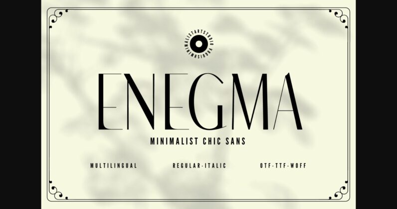 Enegma Font Poster 1